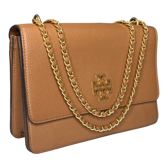 Tory Burch Britten Leather Chain Shoulder Bag - Picture 2 of 13